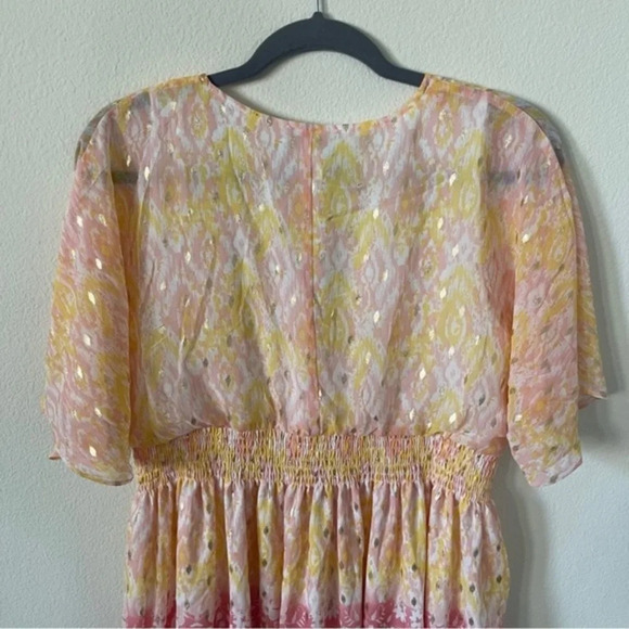 NWT House of Harlow 1960 Floral Metallic Maxi Dress - Picture 6 of 16